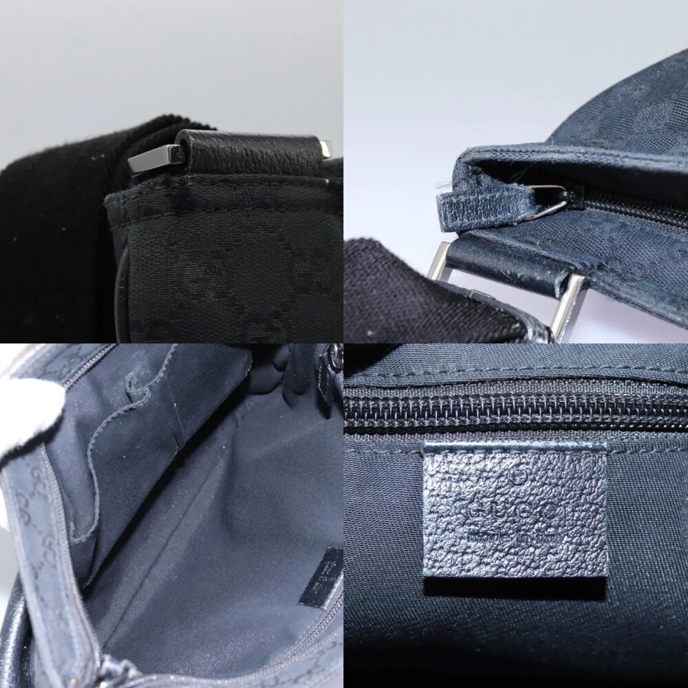 GUCCI GG Canvas Shoulder Bag Black Silver 256100 Auth ep8911 - Picture 14 of 14